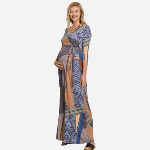 Vestido de Maternidad Largo Geometric