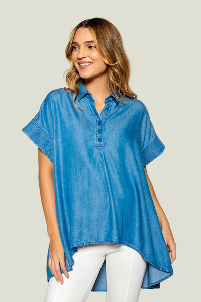 BLUSA DE MATERNIDA ASIMÉTRICA