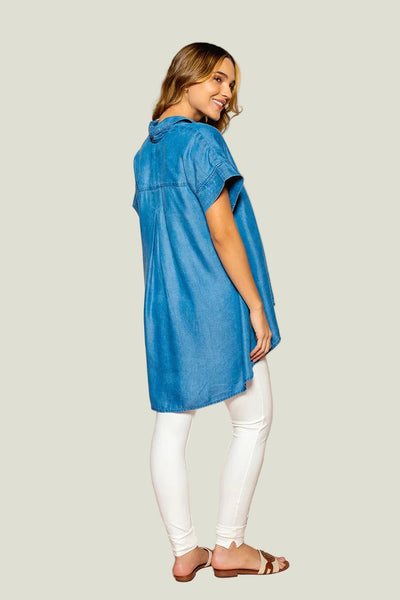 BLUSA DE MATERNIDA ASIMÉTRICA