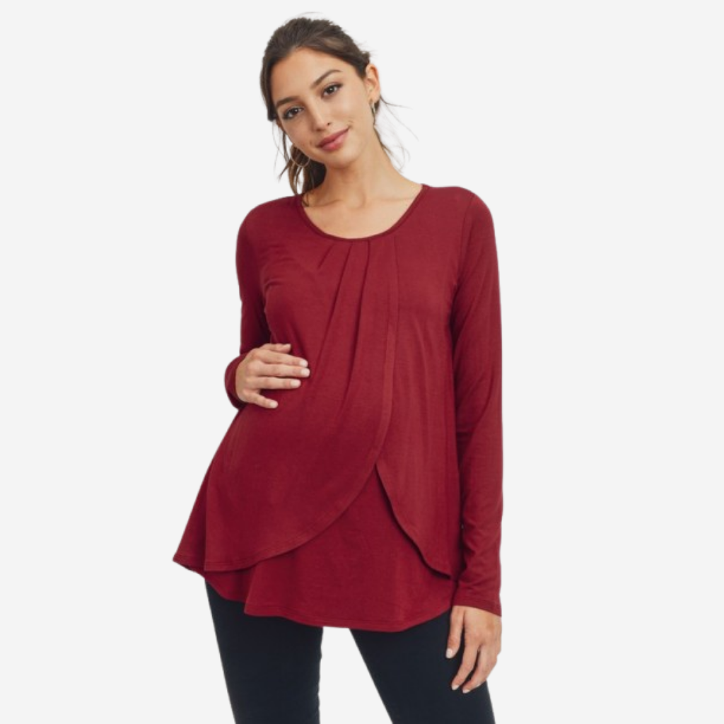 Top con capas de maternidad