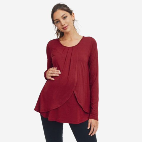 Top con capas de maternidad