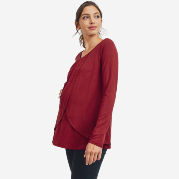 Top con capas de maternidad