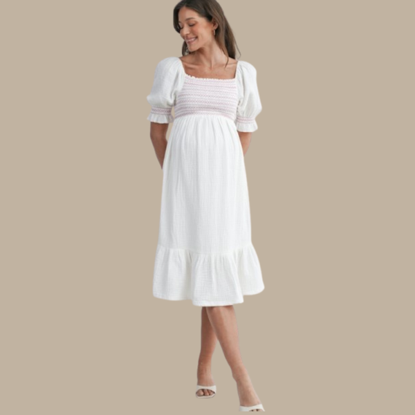 VESTIDO MIDI MANGA PUFF