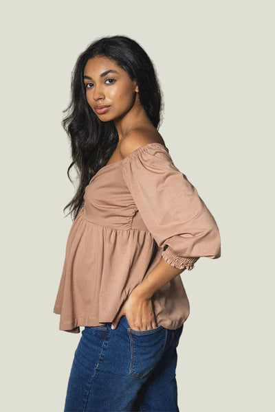 BLUSA DE MATERNIDAD BUSTO ENRESORTADO
