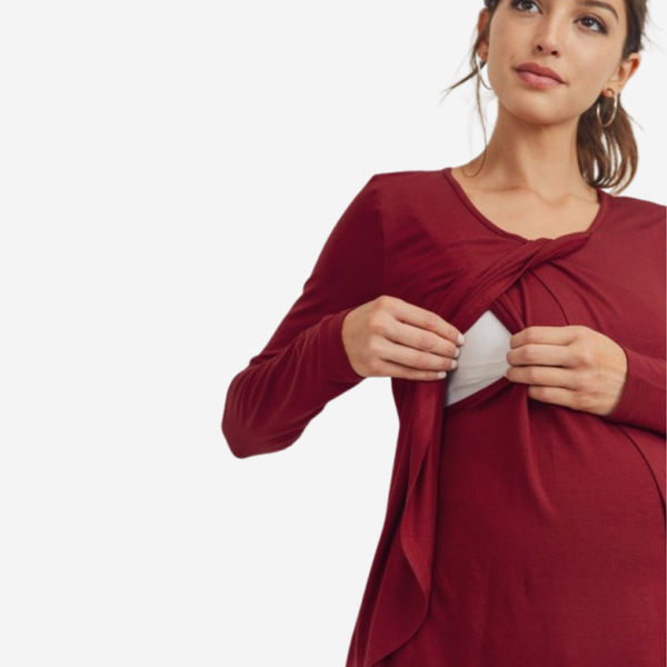 Top con capas de maternidad