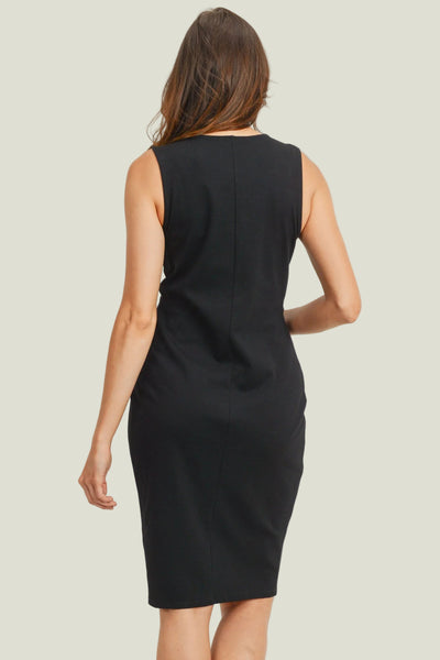 VESTIDO DE MATERNIDA CON TABLETAS