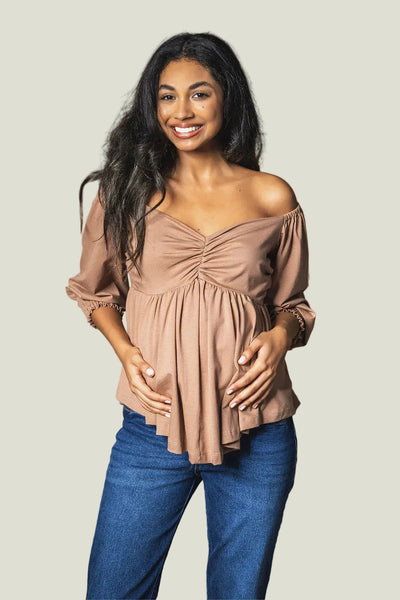 BLUSA DE MATERNIDAD BUSTO ENRESORTADO