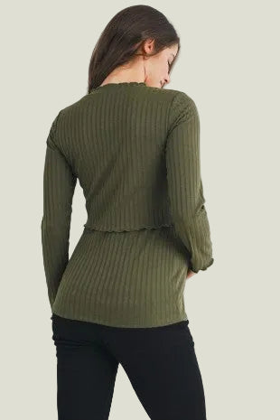 TOP NURSING RIBBED