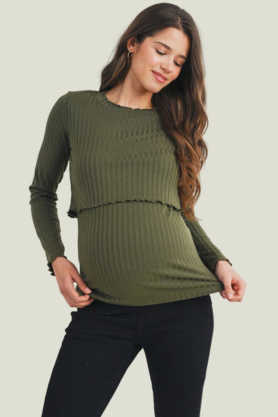 TOP NURSING RIBBED