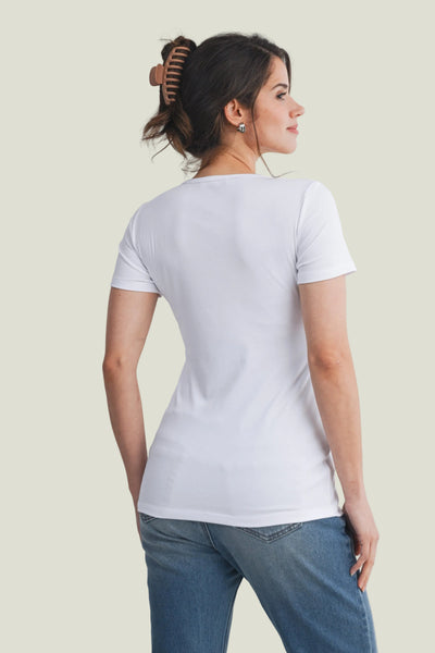 CAMISETA DE LACTANCIA MANGA CORTA