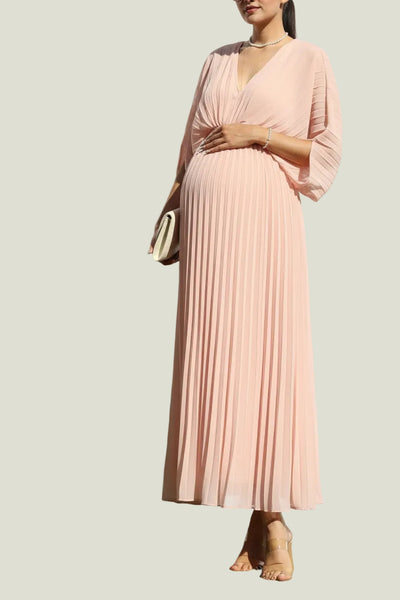 VESTIDO PLIZADO CUELLO V