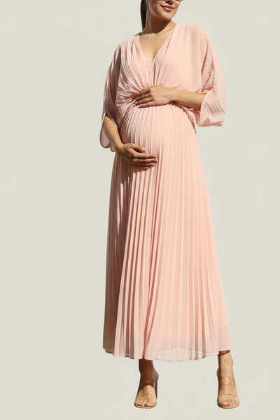 VESTIDO PLIZADO CUELLO V