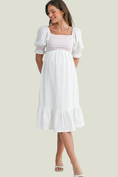 VESTIDO MIDI MANGA PUFF