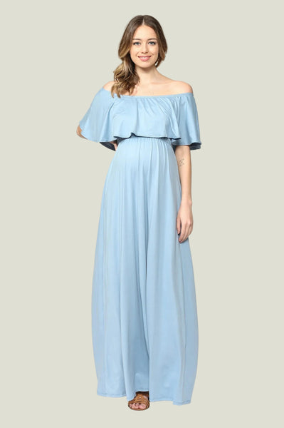 VESTIDO LARGO OFF SHOULDER