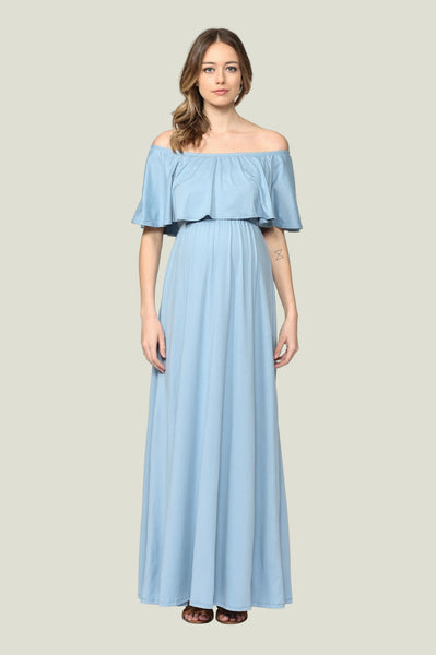 VESTIDO LARGO OFF SHOULDER