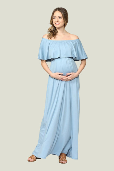 VESTIDO LARGO OFF SHOULDER