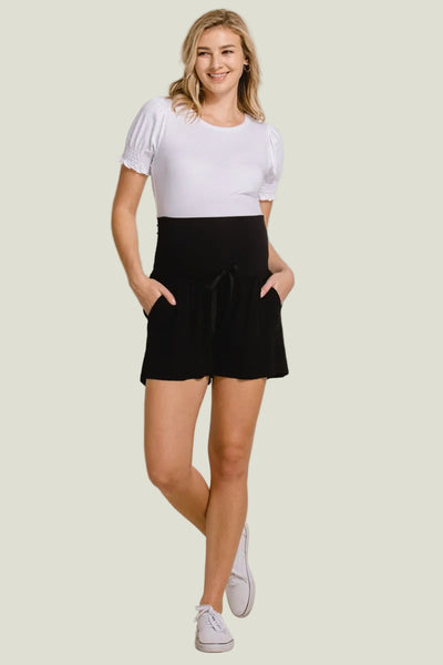SHORT DE LINO DE MATERNIDAD