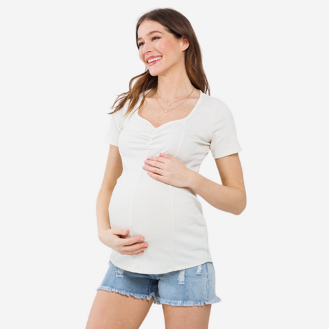 Blusa de Maternidad Acanalada