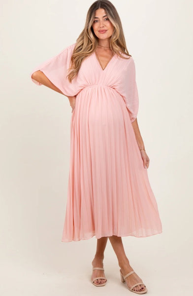 VESTIDO PLIZADO CUELLO V