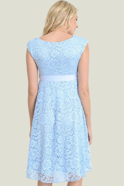VESTIDO DE ENCAJE SIN MANGA