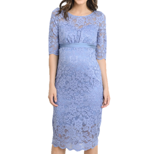 Vestido de Encaje con Cinta